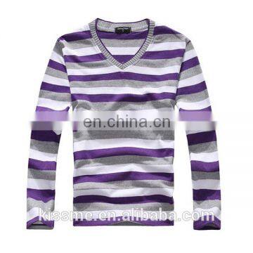 Unique Mens Long sleeve T shirt Mens Striped T shirt