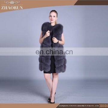 Wholesale China Garment Fox Fur Vest / Dyed Fox Fur Vest And Coat photo-3