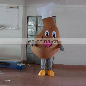 customized design funny and yummy chicken leg mascot costume for advertising