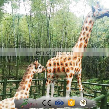 KAWAH Realistic Animatronic fiberglass giraffe statues for sale