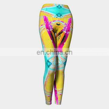 hot products 2017 colored printed sportswear tights woman leggings