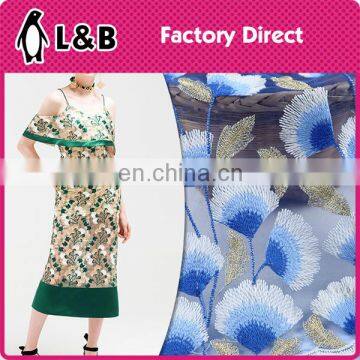 fabric lace cord flower blue embroidered bridal lace fabric dubai