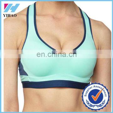 Yihao 2016 Ladies New Basic Active Teenager Contrast Color Sports Yoga Running Wear Gym Bra Women Vest Crop Top