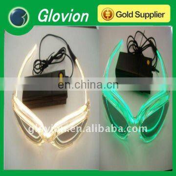Best seller fashion optical round el flashing glasses