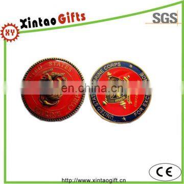 Promotional metal coin gold plated coin souvenir