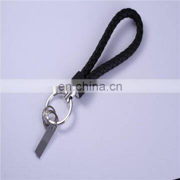 Leather Rope Keychain Manual Hand Braided Leather Rope Keyrings Handworked Practical Useful Key Ring Keychain