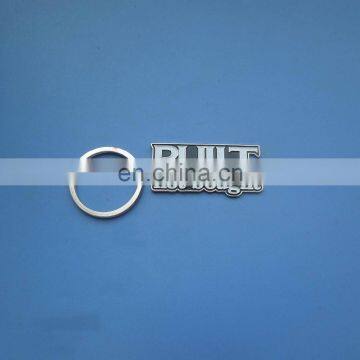 Silver plating soft enameled BUILT NOT BOUGHT logo metal keychain