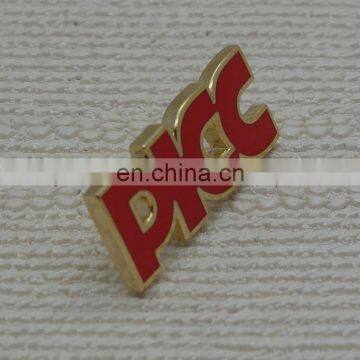 Plate Gold Metal Hard Enamel Company Name Badge, PICC Letter Lapel Pin photo-2