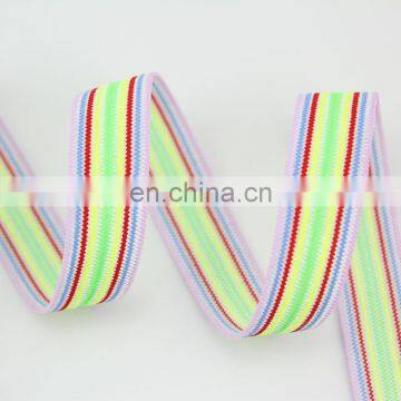 5/8" Colored Striped Elastic Band, Elastic Trim, Sewing Elastic Ribbon