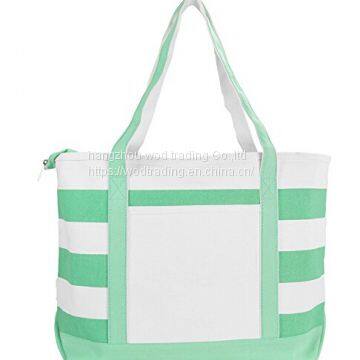 Striped boat bag with waterproof canvas fabric from China