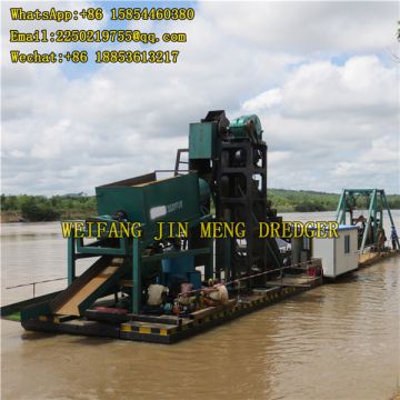 1-15m Bucket Chain Gold Dredger River Dredging Equipment Heavy Pump