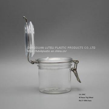 Luxury and High Quality Skin Care 200ml Black Round Cosmetic Use PETG Plastic Bottle,face Cream Packaging Plastic Cosmetic Jar photo-2