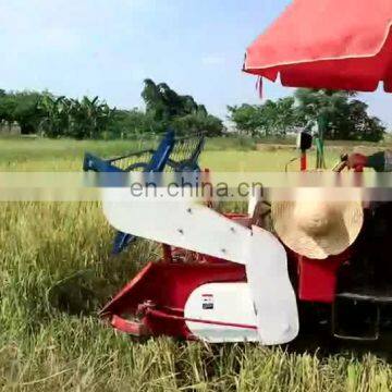 muddy field triangle crawler barley paddy mini combine harvester