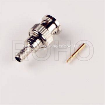 RF Coaxial Plug Male Crimp BNC Connector for Rg179 Cable