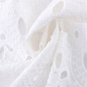 100% Guipure Cotton Fabric Swiss Voile Lace Embroidered photo-2