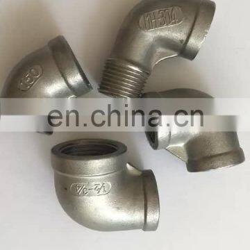 304 Stainless steel screwed reducing 90 degree elbow