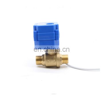 2 way mini electric control actuator valve brass CR02 DC12V MxM 1/2" motorized ball valve