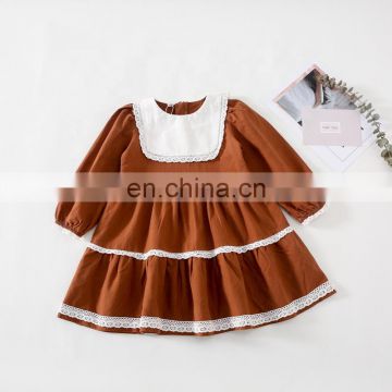 2020 autumn new girls cotton and linen dresses Korean little girls foreign temperament fashion princess dress