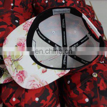 Custom Printing Brim5 Panel Snapback Hats