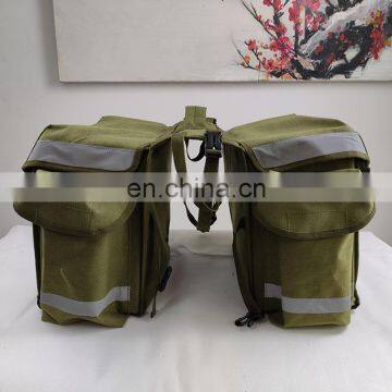 Durable Canvas Bicycle Saddle Bag Bike Travel Bag for Mountain Bike