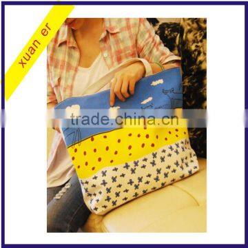 High quality fashion custom printing Canvas shoulder hand bag for lady