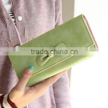 fashional Trendy and popular Pu leather Butterfly bow wallet Purse Cartera para dama de calidad Carteira