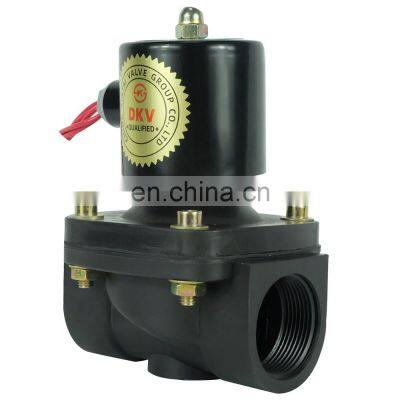 DKV electric 12 volt 1/2 inch AC DC 24v 220v copper coil air water thread light weight pvc plastic solenoid valve for irrigation