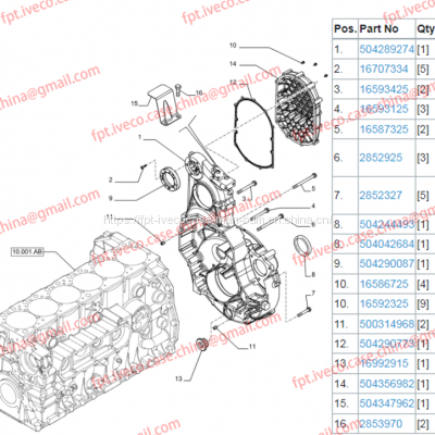 FPT IVECO CASE Cursor9 F2CFE614A*B041/F2CGE614F*V004 5802431166 Flywhee Chamber504289274