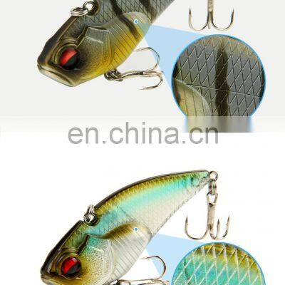 6cm 9g 5 Colors Saltwater Mandarin Fish Bait With Treble Hooks and Strong Bicyclic Ring Bionic VIB Bait Fishing photo-5