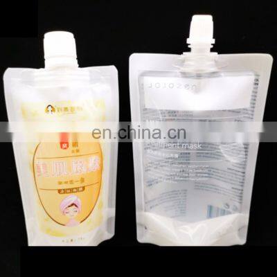 100ml 250ml liquid packaging spout pouch aluminum foil stand up bag with spout top