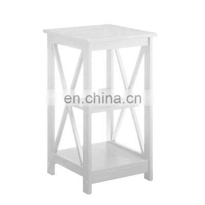 Convenience Concepts Oxford End Table White Wood Cabinet