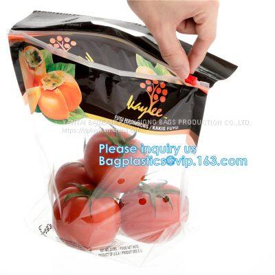 Fresh Lock Packaging Pouch Vent Hole And Handle, Grape, Mango, Fruit, Vegetable, PP Slider Lock Zipper Bags photo-4