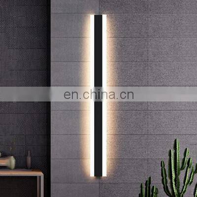 Minimalist Long Strip Wall Lamp Modern Nordic LED IP65 Outdoor Waterproof Porch Garden Villa Sconces Bedroom Luminaire Light