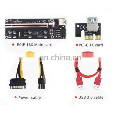 VER009S PCI-E 1X to 16X LER Riser Card VER 009S 009s Card Extender PCI Express Adapter USB 3.0 Cable Power VER009S Plus Riser