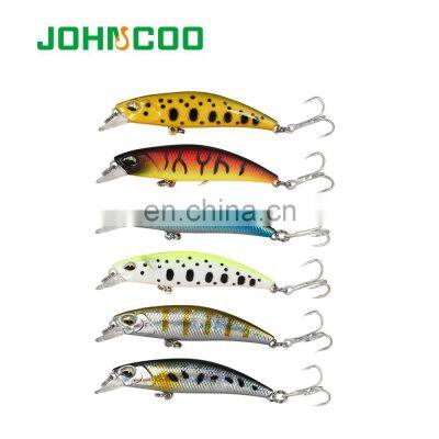 JOHNCOO Sinking Wobbler 60SR Fishing Lure 60mm 4.5g Sinking Vibrating Minnow Wobbler Lure Bass Pike Peche Isca Artificial Bait