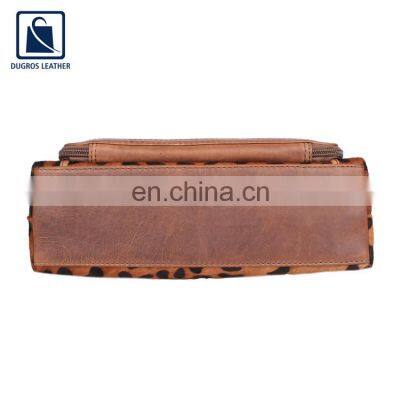 Anthracite Fitting Cotton Lining Material Zipper Closure Type Vintage Style Genuine Leather Women Sling Bag for Women