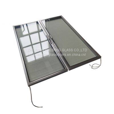 upright freezer glass door aluminum frame tempered low E glass customized size