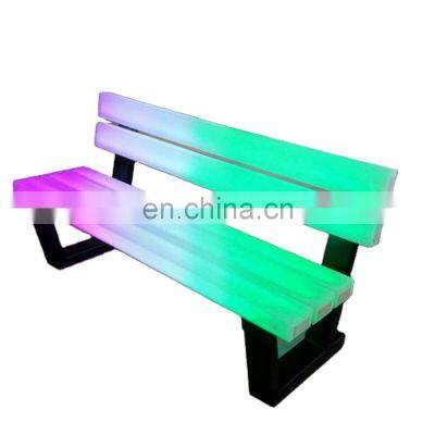 Patio Beach Color Change Lighting Outdoor Waterproof Garden Bench LED PE Plastic Chair