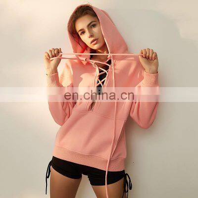 Tik Tok Hot New Women Hoodies Sweatshirts Long Sleeve Custom Logo Gym Wear Workout Sports Sweat Shirts Coat photo-5