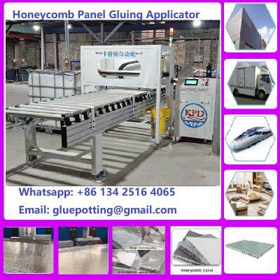 2-Component PUR Adhesive Applicator With Automated Roller Conveyor. Clean Room Panels Manufacturing