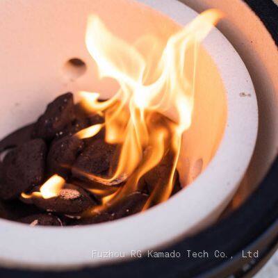 RG Kamado BBQ Grill 13 Inch Mini Compact Ceramic Barbecue Smoker For OEM ODM photo-4