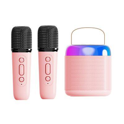 Y2 Wireless Karaoke Speakers Mic Hifi Amplifier Audio Kids Speaker Karaoke Machine With Dual Microphone