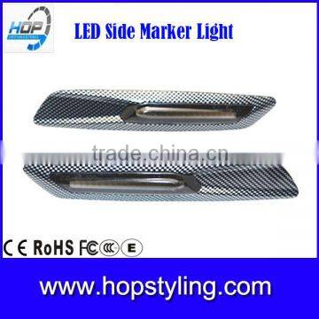 china supplier 3D Carbon Side marker clear lens/smoke lens light for E81 E82 E87 E88 E90 E91 E92 E93 E60 E61 F10 auto led lamp