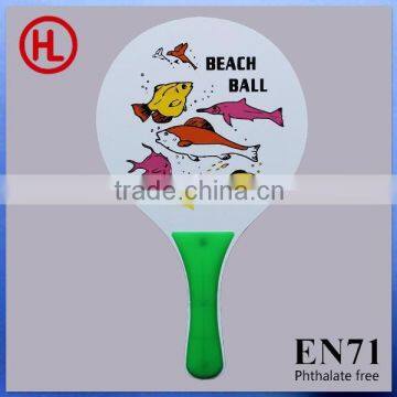 custom logo Hot Sale High QUALITY promotional outdoor game Wooden Beach Tennis Racket /beach bat with beach ball set wholesale