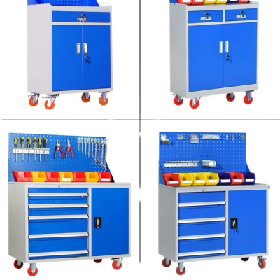 Steel Garage Workshop Metal Storage Tool Set Cabinet Trolley photo-3
