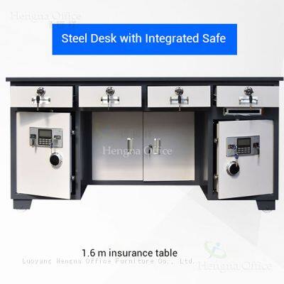 Steel Desk With Safe Compartment | Document & Cash Security | Logistics Center Office - Direct Supplier photo-3