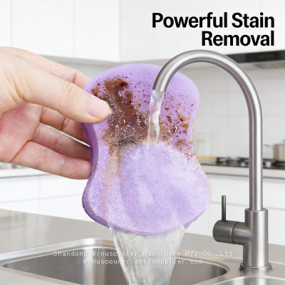 Kitchen Scrub Pads Eco-Friendly Custom Shape Dish Cleaning Sponges photo-5