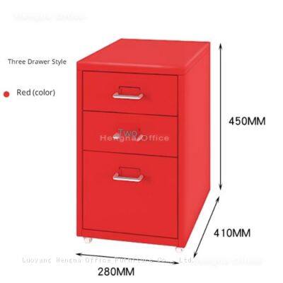 HN-NCR3 Heavy Duty Steel Pedestal for North Carolina Research Labs | 3 Drawer Rolling Storage With Silent Casters & Lockable Security, Custom Support photo-3