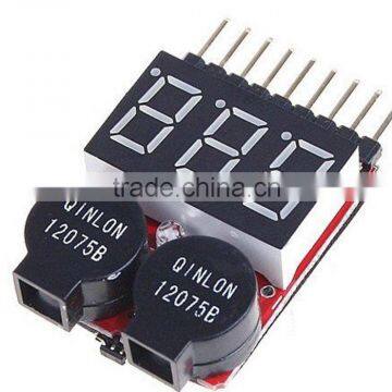 Low Voltage Lipo/Li-ion/Fe Battery Voltage 2IN1 Tester Buzzer Alarm 1-8S photo-2
