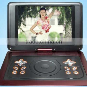 big screen 15'' portable dvd player in home dvd&vcd player with tv tuner and radio